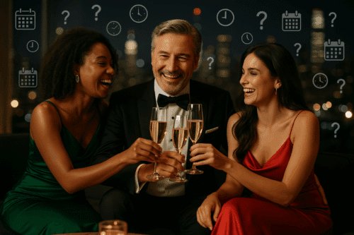 Un hombre se divierte con dos chicas jóvenes y guapas