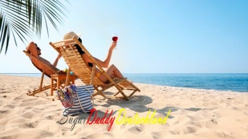 Hombre y mujer en una hamaca en la playa de Ela